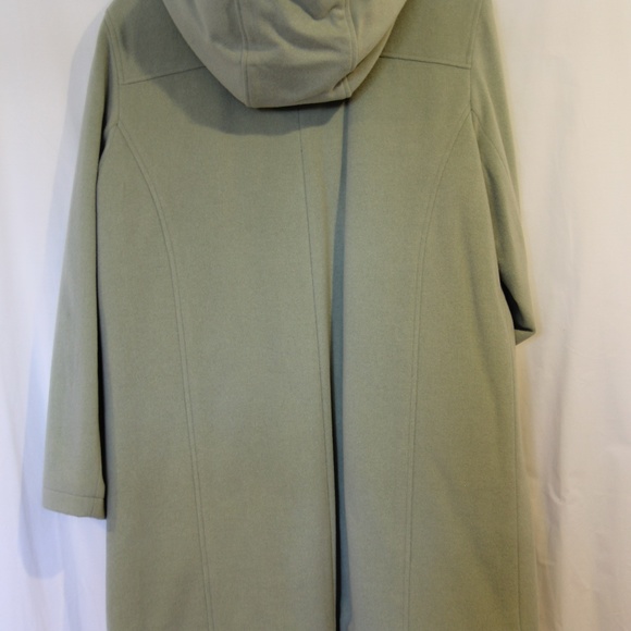 LONDON FOG WOOL ZIP FRONT JACKET, MISSES 12, LIGHT GREEN, WOOL AND CASHMERE, - Picture 2 of 5